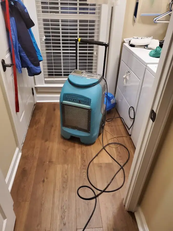 Commercial dehumidifier deployed for Flood Damage Cleanup in San Juan Capistrano