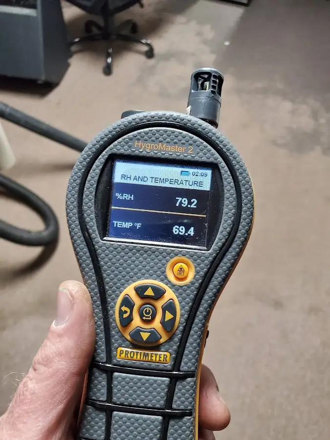 Moisture meter humidity assessment for Mold Remediation & Removal in San Juan Capistrano